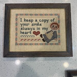 Vintage Raggedy Ann Embroidery/ Cross Stitch